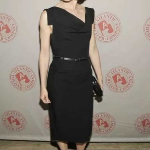 Black Halo Classic Jackie O Black Dress 10 - Picture 4 of 12